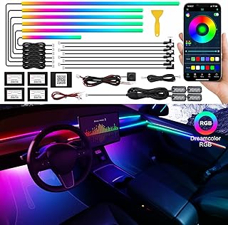 Dreamcolor Acrylic Car LED Strip Lights with Wireless APP