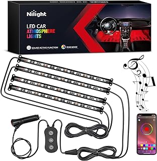 Nilight Car Interior Strip Lights with App Control