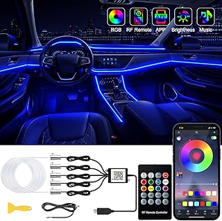 Wireless Car LED Strip Lights with App & Remote Control