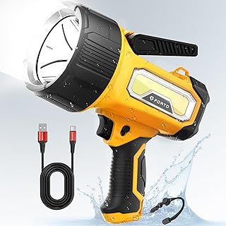 FORTO Rechargeable Spotlight - 200,000 Lumens Waterproof LED Spot Light