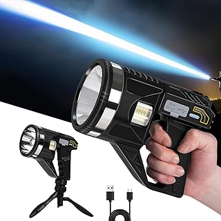 1000000 Lumens Rechargeable Spotlight with Adjustable Tripod