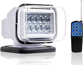 Remote Spot Lights for Trucks - 360 Rotating LED Search Light (White)