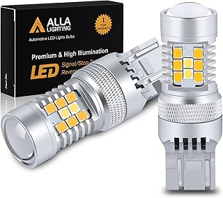 Alla Lighting 7444NA 7443 LED Switchback Bulbs - Amber/White