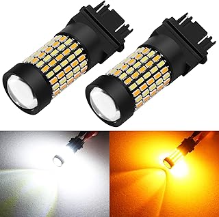 PHINLION Dual Color 3157 Switchback LED Bulbs, 2-Pack