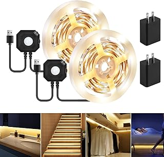 Motion Sensor LED Light Strip - 9.8Ft, Warm White