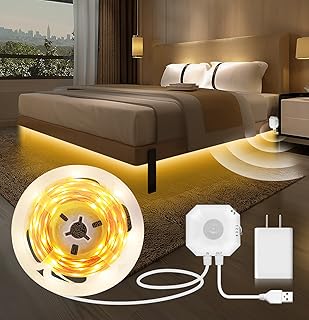 Motion Sensor Light Strip for Under Bed, Warm White
