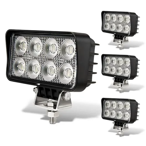 VOSIGLIA 4-Pack 24W LED Work Lights 12V/24V Flood
