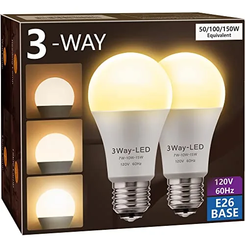Briignite 3-Way LED Bulb 50/100/150W Equivalent 3000K