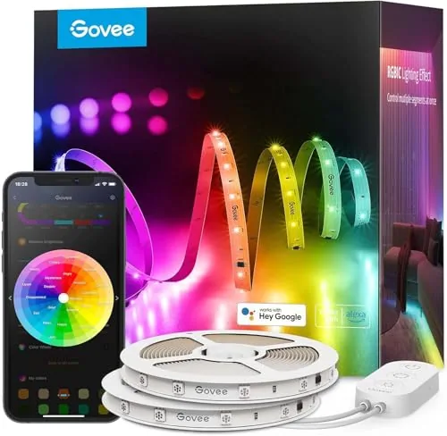 Govee 100ft RGBIC LED Strip Lights with Alexa