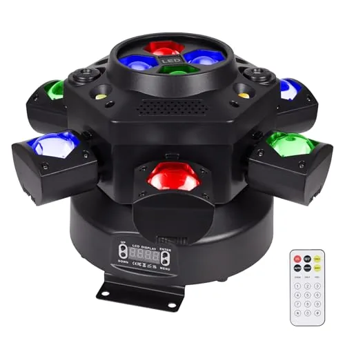 Lumvraneo 150W RGBW Moving Head DJ Light 6-Arm