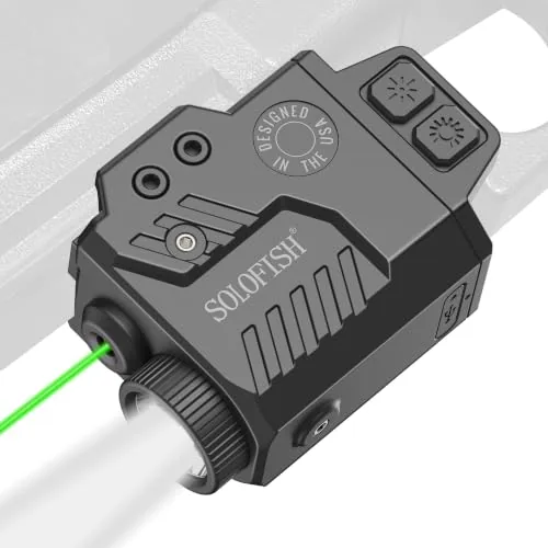 Solofish 800-Lumen Pistol Light Laser Combo USB Rechargeable