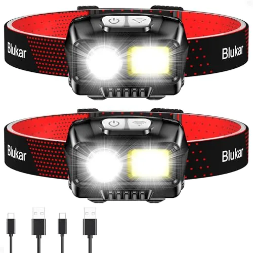 Blukar LED Headlamp 2000L Rechargeable USB-C