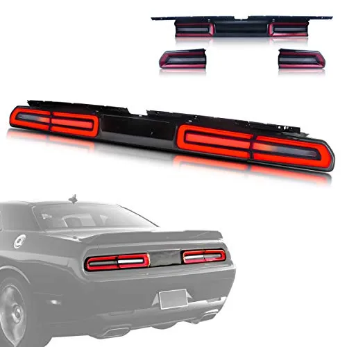 VLAND Dodge Challenger 2008-2014 Full LED Tail Lights Red Lens