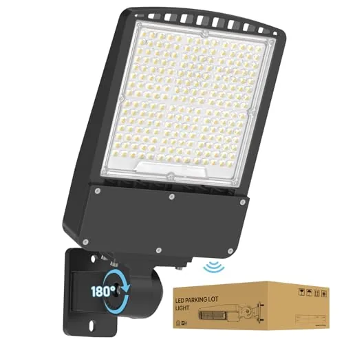Pvilub 150W LED Parking Lot Light with Photocell