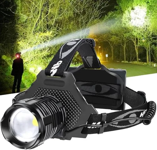 Bud K 3000-Lumen Rechargeable Headlamp with Power Bank