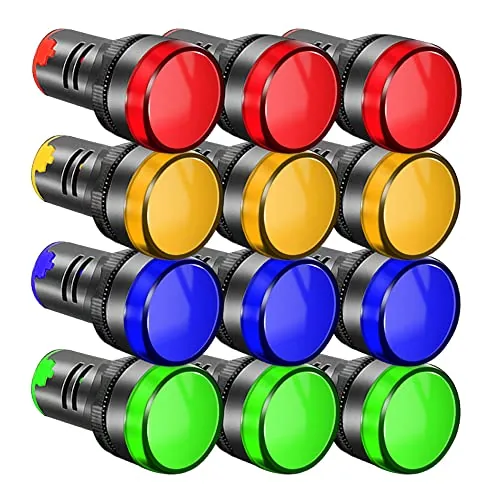 Gebildet AD16-22D/S 22mm LED Panel Indicators 4-Color 12pk