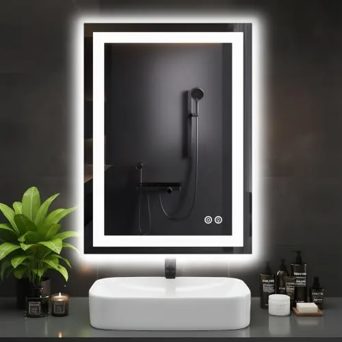 DUMOS 24.1x32.1" LED Bathroom Mirror with Anti-Fog