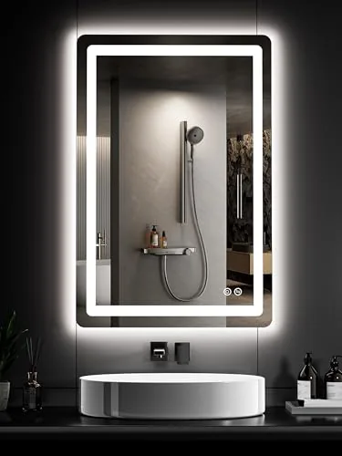 TRAHOME 36x24 LED Bathroom Mirror with Anti-Fog