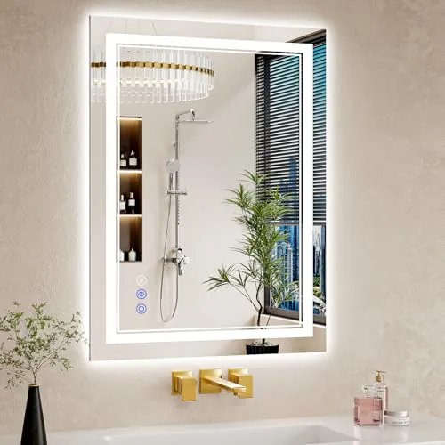WISSMIELS 24x32 LED Mirror Backlit + Front Lit Dual