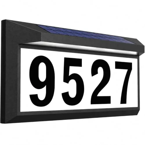Eyrosa Solar Address Sign 36-LED Illuminated Plaque