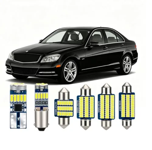 ROADSUN W204 C-Class 6-Piece LED Interior Kit 6000K