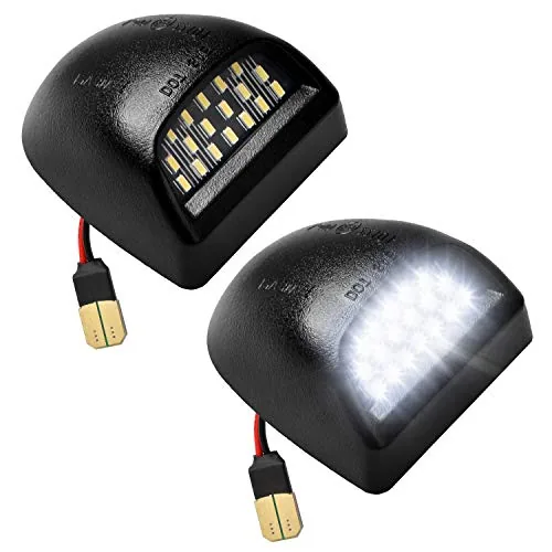 LESAUCE LED License Plate Light 6000K 18-SMD Pack of 2