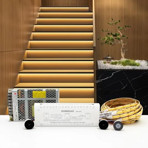 KOMIGAN KMG-3233 Motion-Triggered COB LED Stair Kit 16-Step