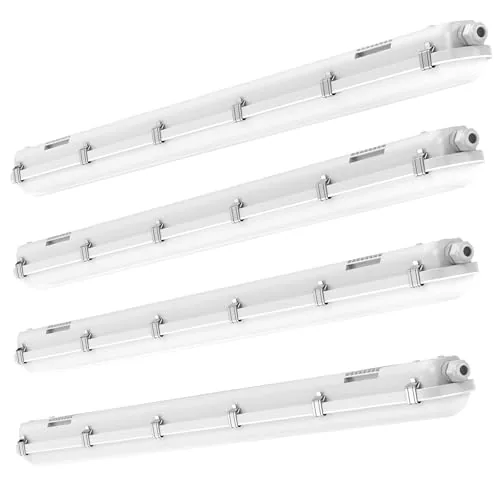 JC-LGL 4FT 60W Vapor Tight LED Lights 4-Pack