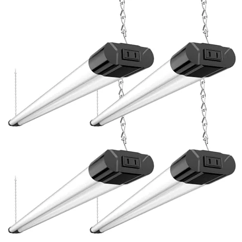 BBOUNDER 4-Pack 4FT LED Shop Light 6500K Linkable
