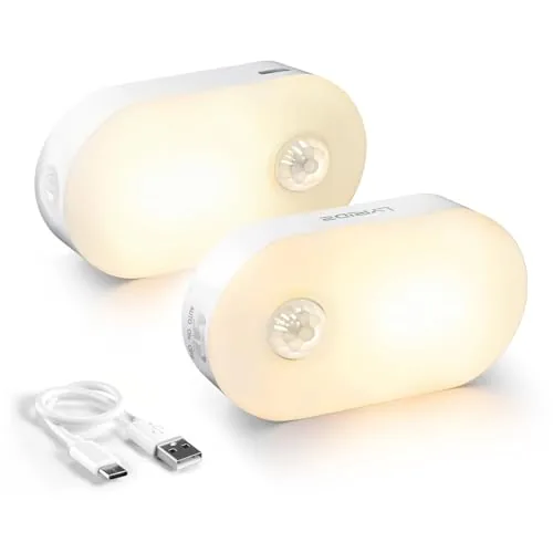 Lyridz Rechargeable Motion Sensor Night Light 2-Pack