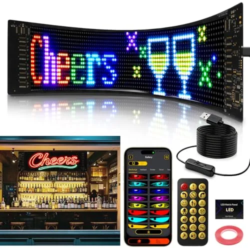 LUXONIC 13.7in Bluetooth LED Sign with Music Sync