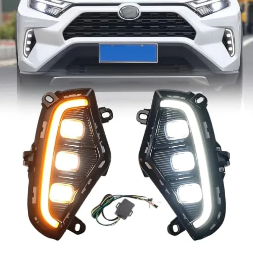 CZOBOTE RAV4 2019-2025 3-Eye LED DRL Fog Lights