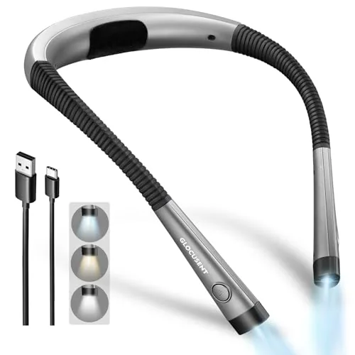 Glocusent Neck Reading Light 80hr Rechargeable
