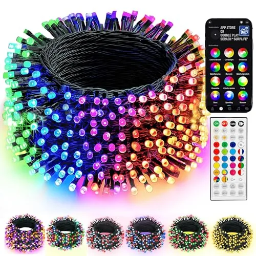 Dazzle Bright 98FT 300 LED RGB App-Controlled String Lights